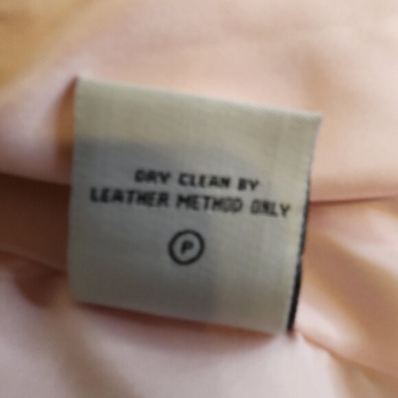 Pamela McCoy Women’s Pink Suede Leather Biker Jacket XS – Ruffle Hem Designer - Picture 14 of 16